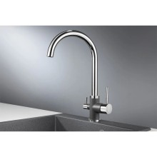 Смеситель для кухни с подключением к фильтру Granula графит 3168bg