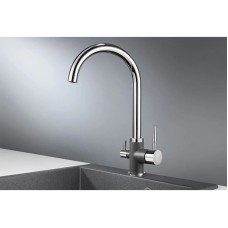 Смеситель для кухни с подключением к фильтру Granula графит 3168bg