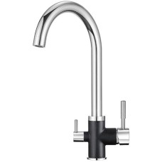 Смеситель для кухни с подключением к фильтру Granula черный 3168bl