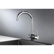 Смеситель для кухни с подключением к фильтру Granula черный 3168bl