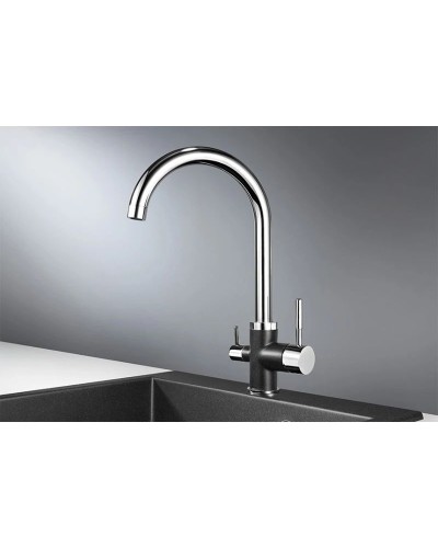 Смеситель для кухни с подключением к фильтру Granula черный 3168bl