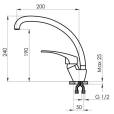 Смеситель для кухни Granula белый st03wh