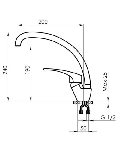 Смеситель для кухни Granula классик st03cl