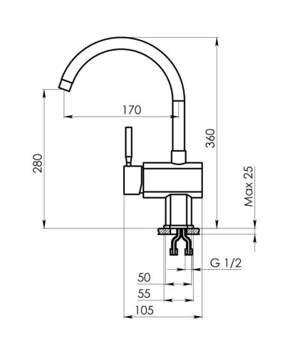 Смеситель для кухни Granula бежевый st31be