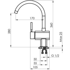 Смеситель для кухни Granula классик st31cl