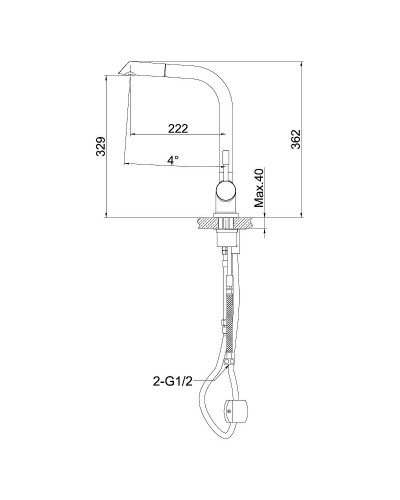 Смеситель для кухни Lemark Expert LM5075S Матовый хром