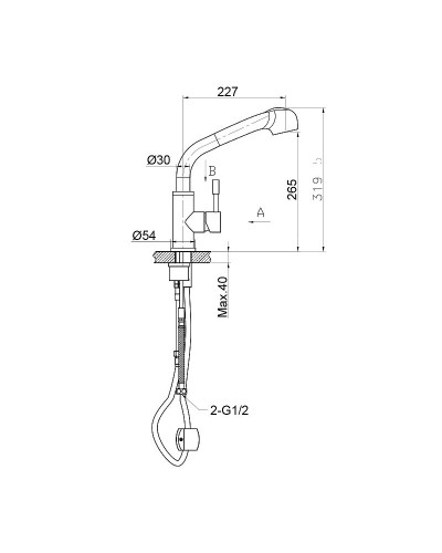 Смеситель для кухни Lemark Expert LM5076S Матовый хром