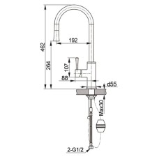Смеситель для кухни GranFest песок 7652