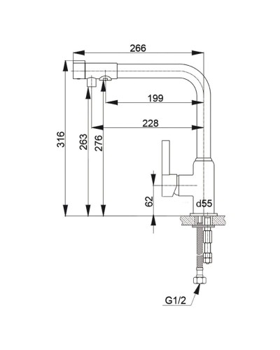 Смеситель для кухни с подключением к фильтру GranFest терракот 7671