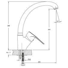 Смеситель для кухни GranFest красный марс 1024