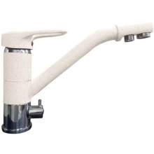 Смеситель для кухни с подключением к фильтру GranFest белый 2624-1