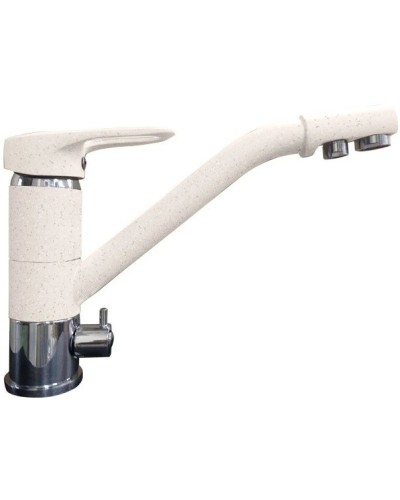 Смеситель для кухни с подключением к фильтру GranFest белый 2624-1