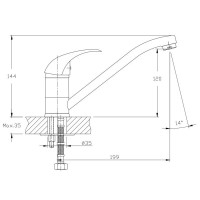 Смеситель для кухни GranFest Quarz бежевый GF-Z3321