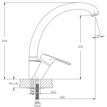 Смеситель для кухни GranFest Quarz серый GF-Z3323