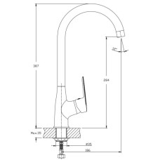 Смеситель для кухни GranFest Quarz бежевый GF-Z3424