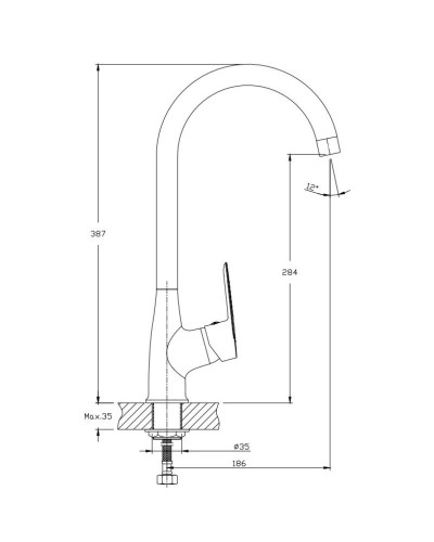 Смеситель для кухни GranFest Quarz белый GF-Z3424