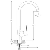 Смеситель для кухни GranFest Quarz песок GF-Z3424