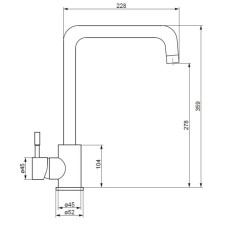Смеситель для кухни с подключением к фильтру Damixa Merkur 710720000