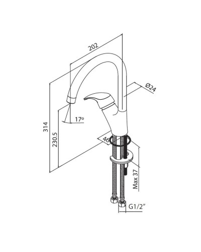 Смеситель для кухни Damixa Capital Start HFKS07000