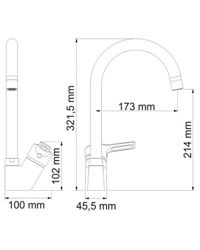 Смеситель для кухни WasserKRAFT Ruhr 24407 Хром
