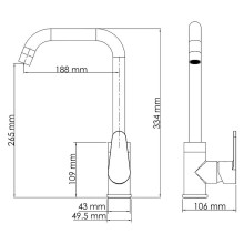 Смеситель для кухни WasserKRAFT Alz 28807 Хром