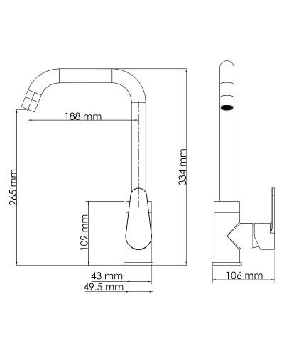 Смеситель для кухни WasserKRAFT Alz 28807 Хром