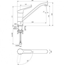 Смеситель для кухни CoolStart Ideal Standard Ceraflex BC132AA