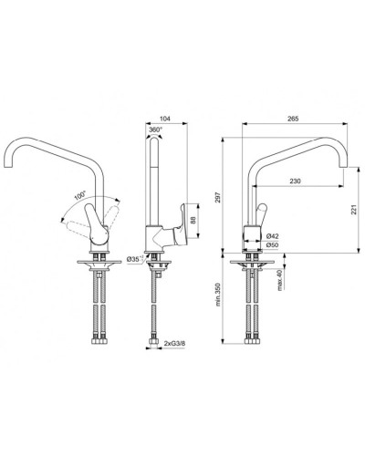 Смеситель для кухни Ideal Standard Alpha BC660AA