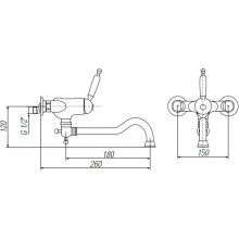 Смеситель для кухни Migliore Oxford ML.CUC-6341.BI.CRDO