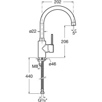 Смеситель для кухни Roca Targa 5A8460C00