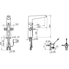 Смеситель для кухни бесконтактный Oras Optima 2727F