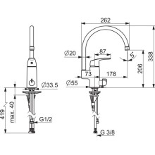 Смеситель для кухни Oras Safira 1039F