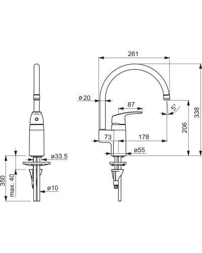 Смеситель для кухни Oras Safira 1038