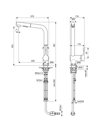 Смеситель для кухни Ideal Standard Ceralook BC178GN