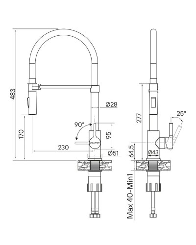 Смеситель для кухни Paulmark Halt HA214021-401