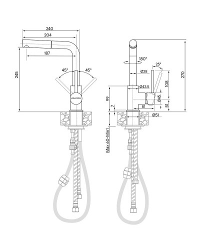 Смеситель для кухни Paulmark Kassel KA214311-431