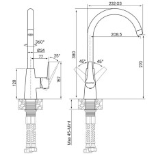 Смеситель для кухни Paulmark Holstein Ho212065-428