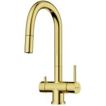 Смеситель для кухни с подключением к фильтру Omoikiri Akita-S-LG светлое золото 4994350