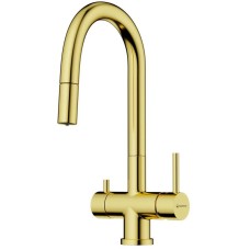 Смеситель для кухни с подключением к фильтру Omoikiri Akita-S-LG светлое золото 4994350