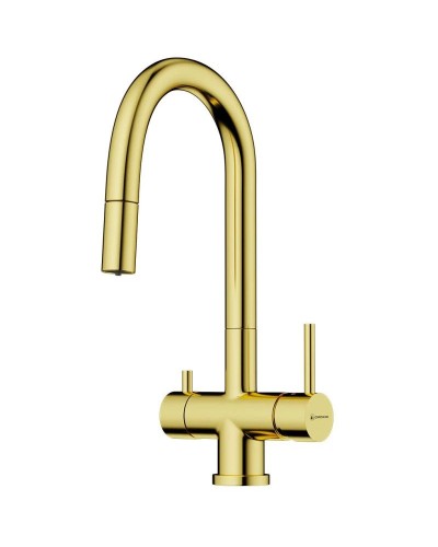 Смеситель для кухни с подключением к фильтру Omoikiri Akita-S-LG светлое золото 4994350