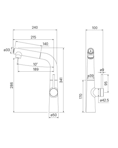 Смеситель для кухни с подключением к фильтру IDDIS Pure PURBLFBi05