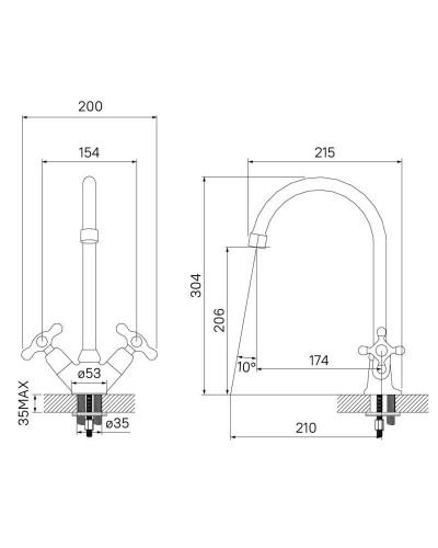 Смеситель для кухни IDDIS Jeals 59000T4C+W04