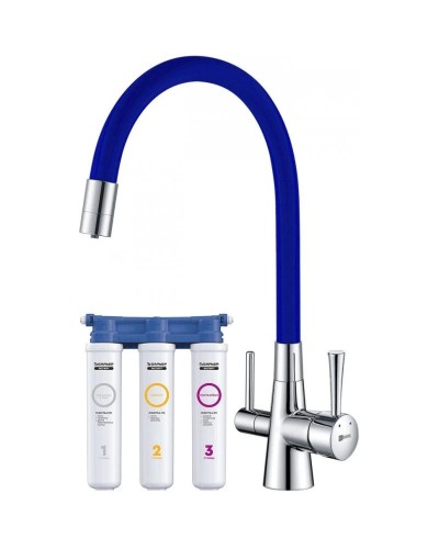 Смеситель для кухни с фильтром Lemark Comfort LM3075C-Blue + H851P00