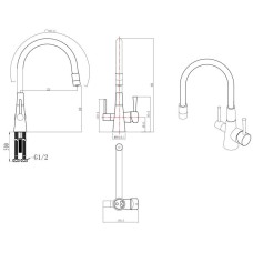 Смеситель для кухни с фильтром Lemark Comfort LM3075GM + H851P00