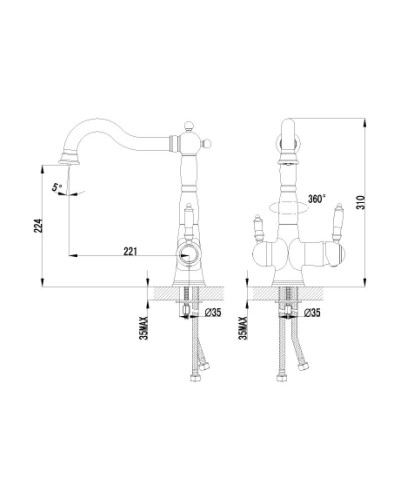 Смеситель для кухни с фильтром Lemark Comfort LM3065C + H851P00