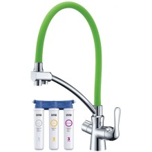 Смеситель для кухни с фильтром Lemark Comfort LM3070C-Green + H851P00