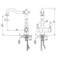 Смеситель для кухни с фильтром Lemark Villa LM4858B + H851P00