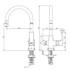 Смеситель для кухни с фильтром Lemark Ursus LM7261BLR + H851P00