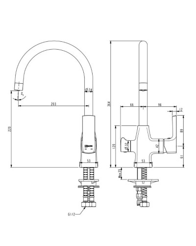 Смеситель для кухни с фильтром Lemark Ursus LM7261BLR + H851P00