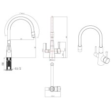 Смеситель для кухни с фильтром Lemark Comfort LM3075C + H851P00